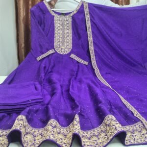 chinnon silk anarkali 3 piece set with matching dupatta (copy)