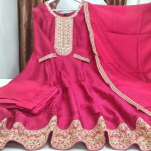 chinnon silk anarkali 3 piece set with matching dupatta (copy)