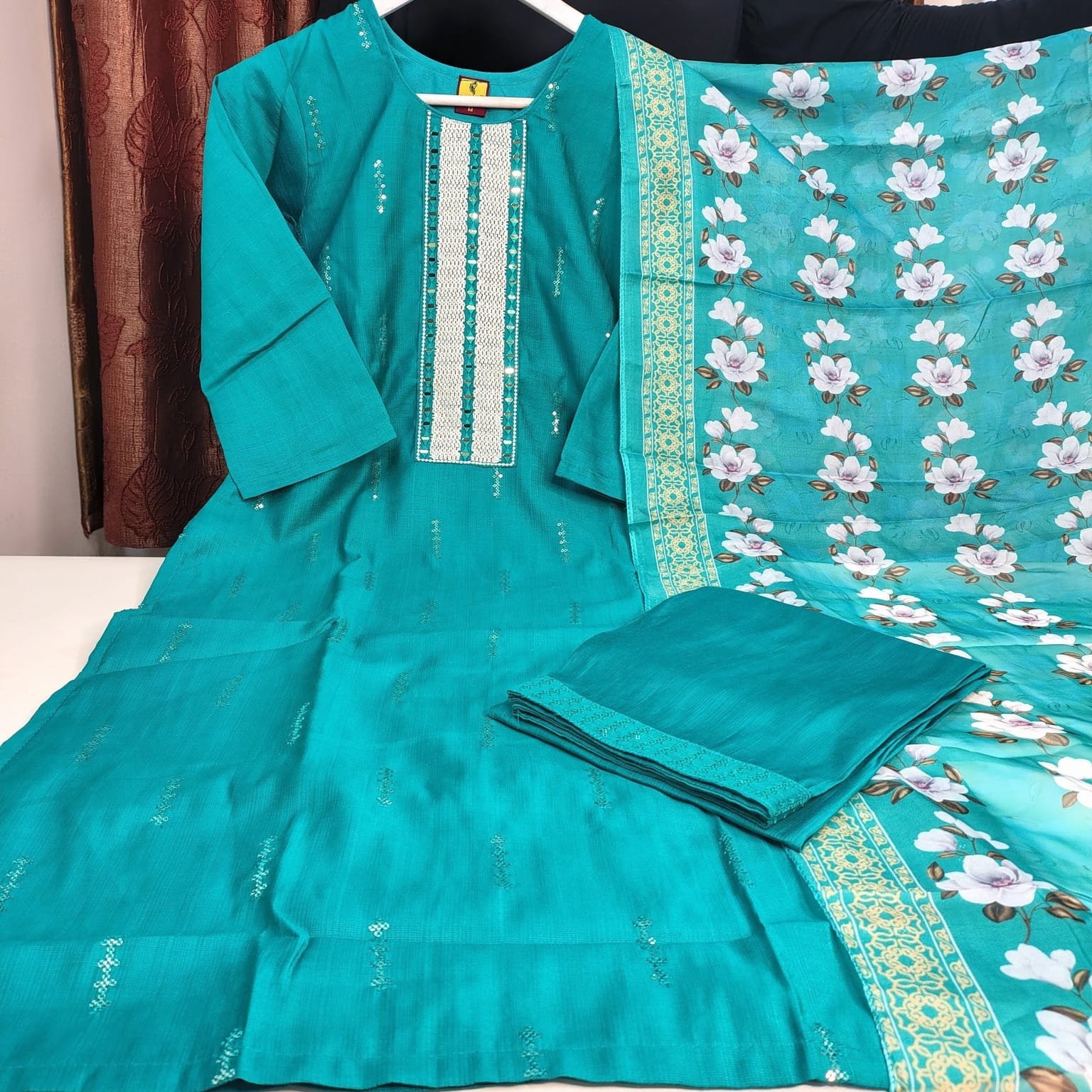 vichitra silk 3 piece kurti set vichitra silk 3 piece kurti set